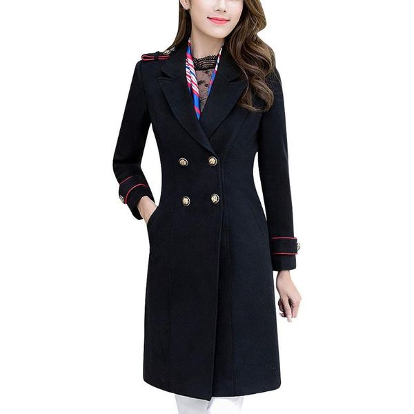 women's wool & blends manteau femme winter coat women professional wear medium and long jacket thick woolen cotton abrigo mujer casaco, Black
women's wool & blends manteau femme winter coat women professional wear medium and long jacket thick woolen cotton abrigo mujer casaco, Black