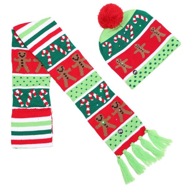 christmas led striped knit cap scarf set for kids santa claus reindeer xmas gifts cap night lamp lighting decoration 1pc
christmas led striped knit cap scarf set for kids santa claus reindeer xmas gifts cap night lamp lighting decoration 1pc