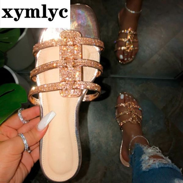 2020 summer women crystal slippers flat ladies gold elegant woman sandals fashion beach outdoor slides new, Black
2020 summer women crystal slippers flat ladies gold elegant woman sandals fashion beach outdoor slides new, Black