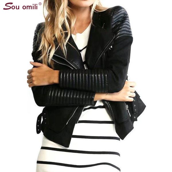 spliced khaki faux leather jacket women black moto coat punk patchwork jaquetas couro chaqueta mujer pu slim women's jacket
spliced khaki faux leather jacket women black moto coat punk patchwork jaquetas couro chaqueta mujer pu slim women's jacket