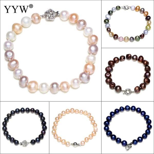 7-11mm 100% natural freshwater pearl bracelets for women jewelry gift multi color baroque pink white pearls bracelets & bangles, Black
7-11mm 100% natural freshwater pearl bracelets for women jewelry gift multi color baroque pink white pearls bracelets & bangles, Black