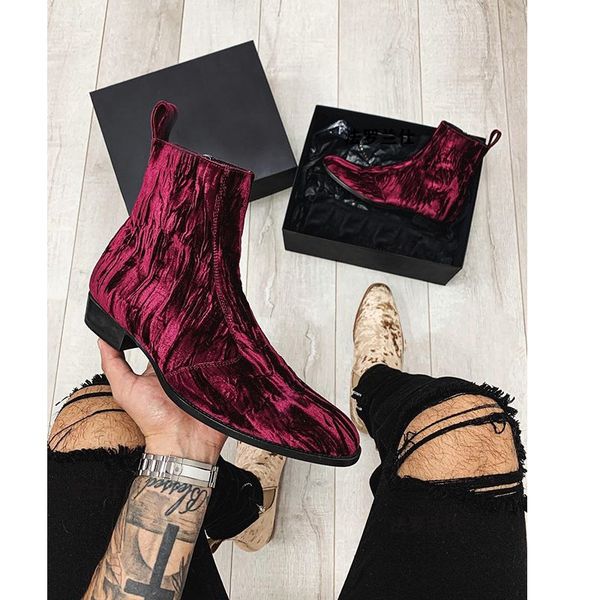 genunie leather fashion ankle boots factory outle tplain weave red wine banquet minimalist side zipper boots, Black
genunie leather fashion ankle boots factory outle tplain weave red wine banquet minimalist side zipper boots, Black