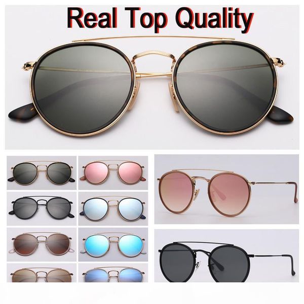 designer sunglasses round double bridge model real women men sun glasses with black or brown leather case, and retail package, White;black
designer sunglasses round double bridge model real women men sun glasses with black or brown leather case, and retail package, White;black