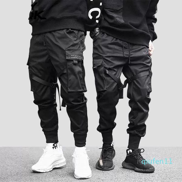 

marchwind brand hip hop boy multi-pocket elastic waist design harem pant men streetwear punk casual trousers jogger male dancing black pants