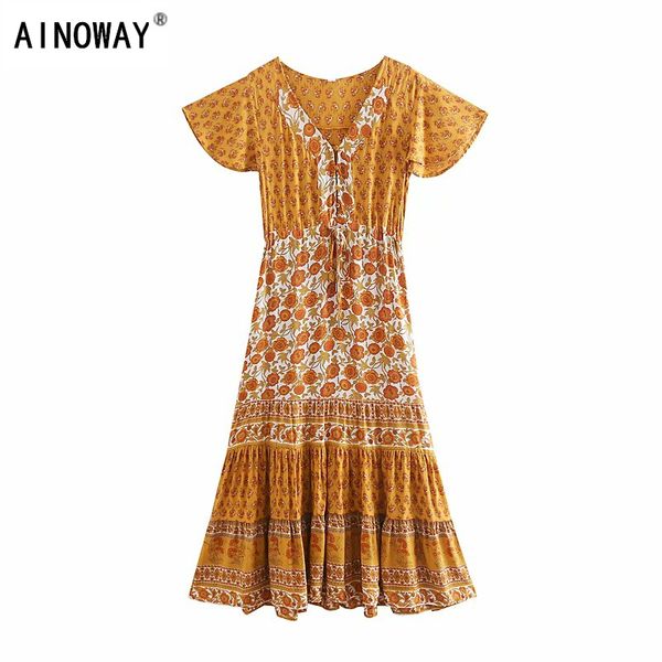 vintage chic women floral print short sleeve rayon bohemian dresses ladies v neck tassel summer boho pleated maxi dress vestidos, Black;gray
vintage chic women floral print short sleeve rayon bohemian dresses ladies v neck tassel summer boho pleated maxi dress vestidos, Black;gray