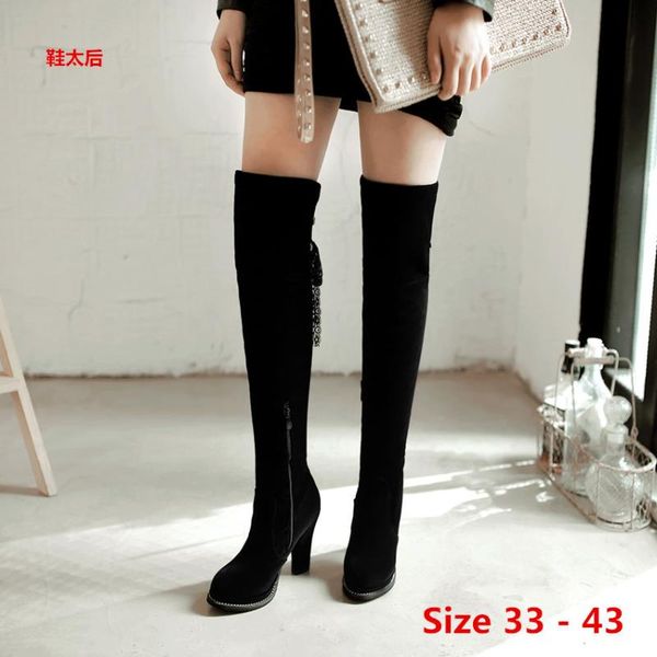 high heel women over the knee boots high heels autumn woman shoes winter women long boots small big size 33 - 43, Black
high heel women over the knee boots high heels autumn woman shoes winter women long boots small big size 33 - 43, Black