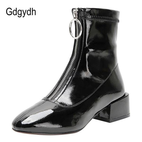 boots gdgydh zipper white ankle for women mid heel short waterproof patent leather square toe black drop ship
boots gdgydh zipper white ankle for women mid heel short waterproof patent leather square toe black drop ship