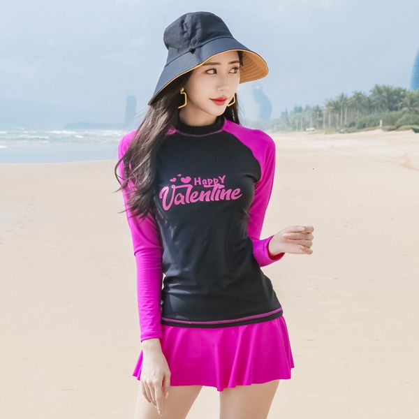 women's two pieces long sleeve swimsuit set swimwear bathing suit rash guards color block upf50+ swim shirt with skirted bottom
women's two pieces long sleeve swimsuit set swimwear bathing suit rash guards color block upf50+ swim shirt with skirted bottom