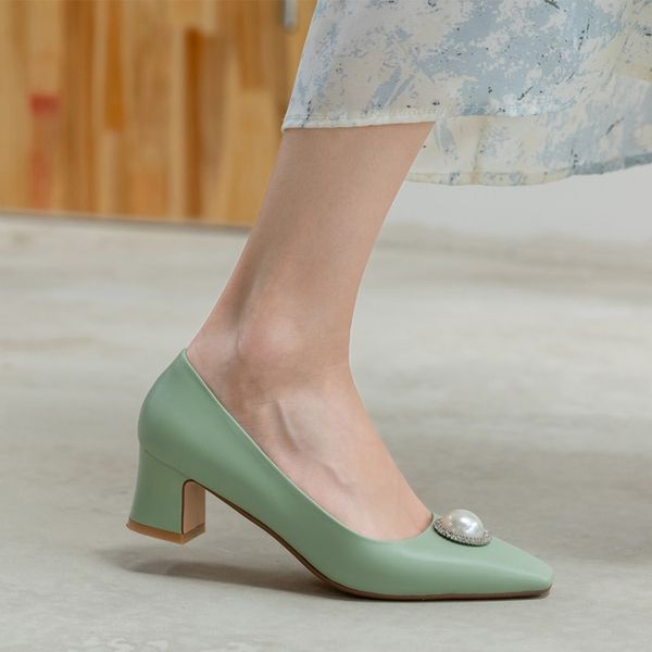 kmeioo elegant green shoes woman summer dress shoes pearl pumps shallow chunky heels women square toe block heel prom, Black
kmeioo elegant green shoes woman summer dress shoes pearl pumps shallow chunky heels women square toe block heel prom, Black