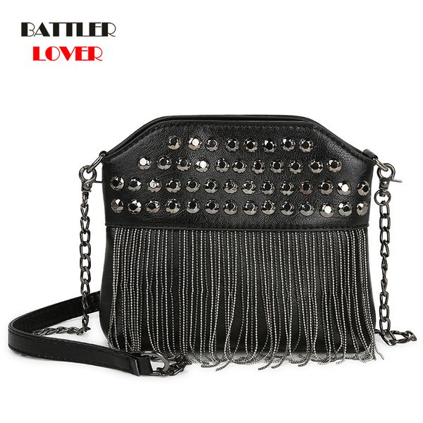 european fashion women tassel messenger bag 2020 new quality pu leather designer handbag for lady rivet chain shoulder bags
european fashion women tassel messenger bag 2020 new quality pu leather designer handbag for lady rivet chain shoulder bags