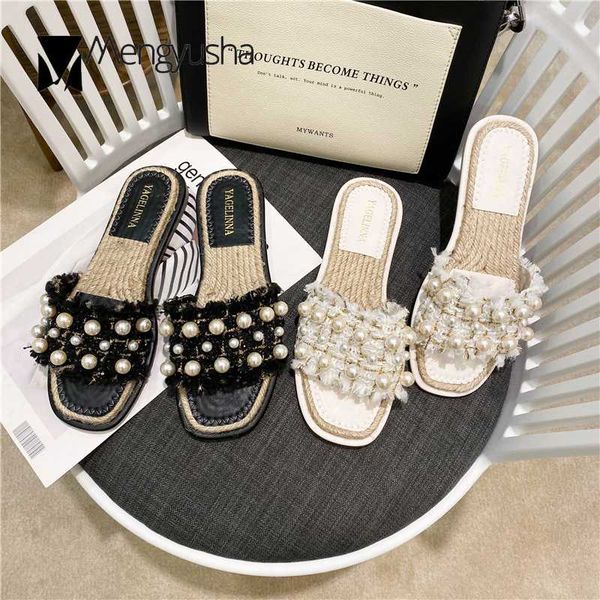 fishermans shoes women pearl tassel lattices fabric sandals women knitted soft sole slippers open toe beads straw sandalias, Black
fishermans shoes women pearl tassel lattices fabric sandals women knitted soft sole slippers open toe beads straw sandalias, Black