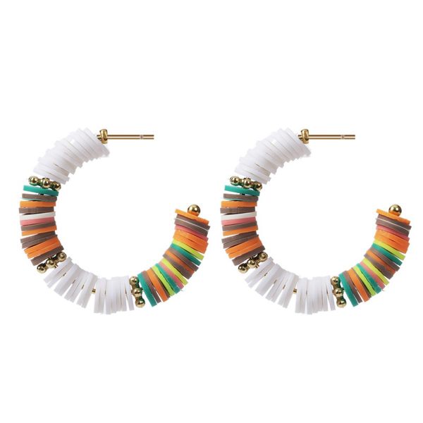 occident fashion handmade soft pottery c- shaped beaded earrings female earrings cool colorful earrings ornament, Golden
occident fashion handmade soft pottery c- shaped beaded earrings female earrings cool colorful earrings ornament, Golden