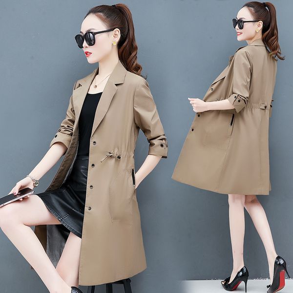 women's trench coats women autumn long coat fashion slim single-breasted sleeve casual female windbreaker 2021 jacket plus size 5xl w10, Tan;black
women's trench coats women autumn long coat fashion slim single-breasted sleeve casual female windbreaker 2021 jacket plus size 5xl w10, Tan;black