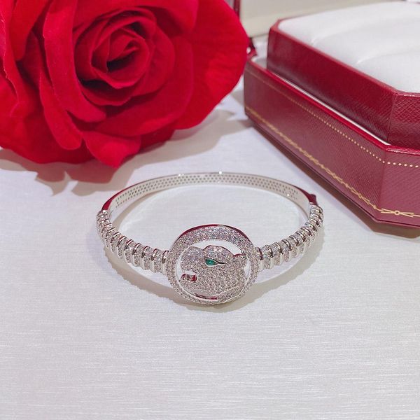 jewelry s925 silver plated tiger bracelet zircon inlaid with sub gold plated classic style fashion ball temperament couple bracelet, Black
jewelry s925 silver plated tiger bracelet zircon inlaid with sub gold plated classic style fashion ball temperament couple bracelet, Black