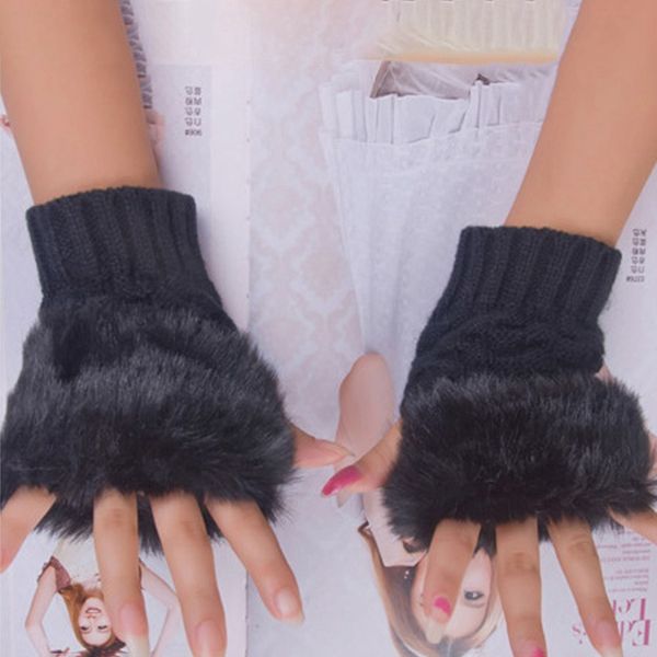 winter gloves female fingerless gloves without fingers pompom faux fur wrist mittens knit patchwork guantes plush, Blue;gray
winter gloves female fingerless gloves without fingers pompom faux fur wrist mittens knit patchwork guantes plush, Blue;gray