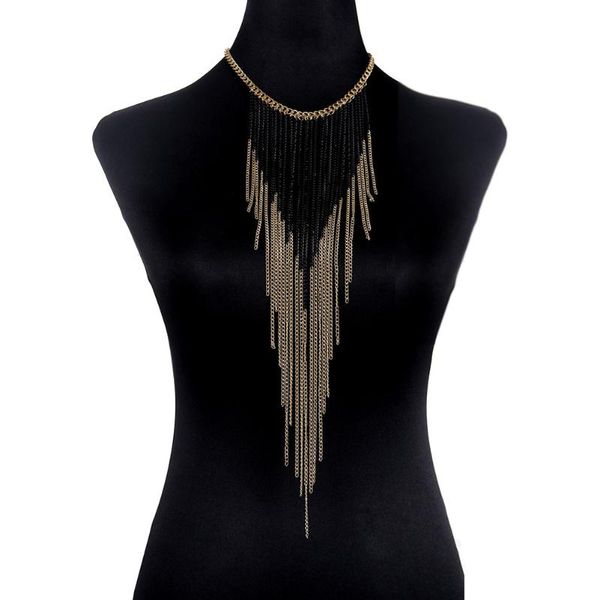 luxury fashion body belly black gold color tone body chain bra slave harness necklace tassel waist jewelry ll@17, Silver
luxury fashion body belly black gold color tone body chain bra slave harness necklace tassel waist jewelry ll@17, Silver
