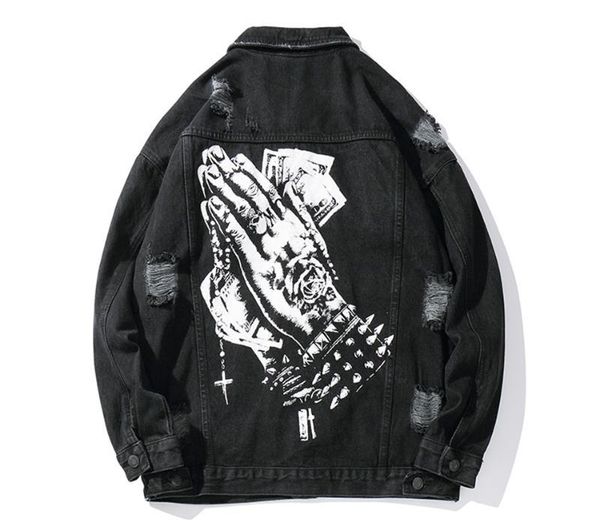 harajuku hand print hole chaqueta hombre streetwear jeans jacket men lapel solid hip hop windbreaker denim bomber jacket loose, Black;brown
harajuku hand print hole chaqueta hombre streetwear jeans jacket men lapel solid hip hop windbreaker denim bomber jacket loose, Black;brown