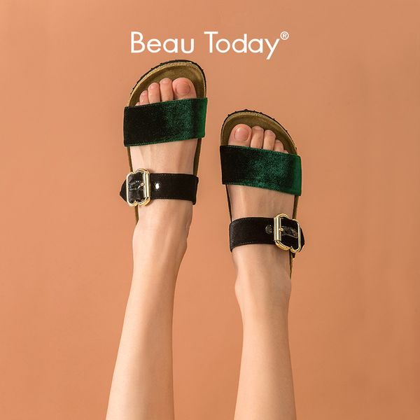 slippers beautoday gladiator women soft velvet buckle decoration outdoor slides ladies summer beach flat shoes handmade 34013, Black
slippers beautoday gladiator women soft velvet buckle decoration outdoor slides ladies summer beach flat shoes handmade 34013, Black