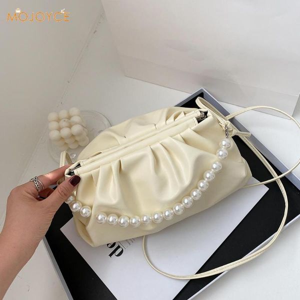 portable women pearl handbag tote pu leather lady solid color cloud shoulder bag for outdoor shopping traveling ornaments
portable women pearl handbag tote pu leather lady solid color cloud shoulder bag for outdoor shopping traveling ornaments