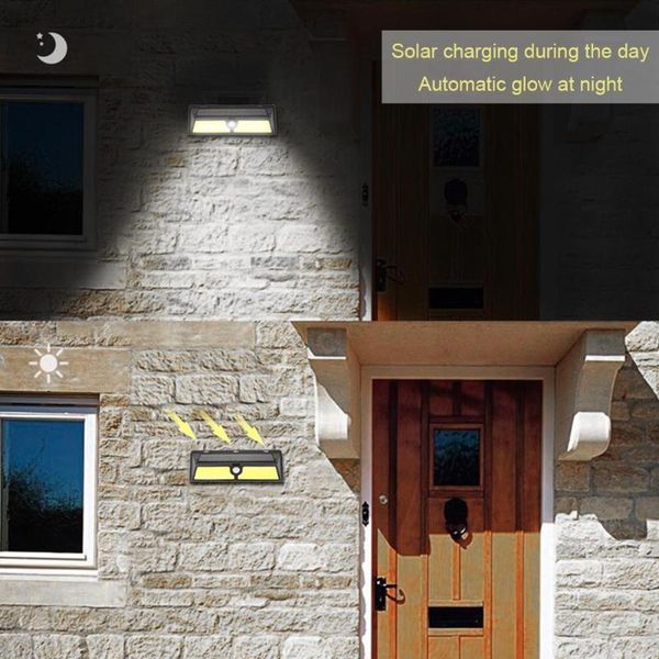 48/166 led cob outdoor solar light waterproof garden light smart ir motion sensor wall mount lamp courtyard fence pathway lamp
48/166 led cob outdoor solar light waterproof garden light smart ir motion sensor wall mount lamp courtyard fence pathway lamp