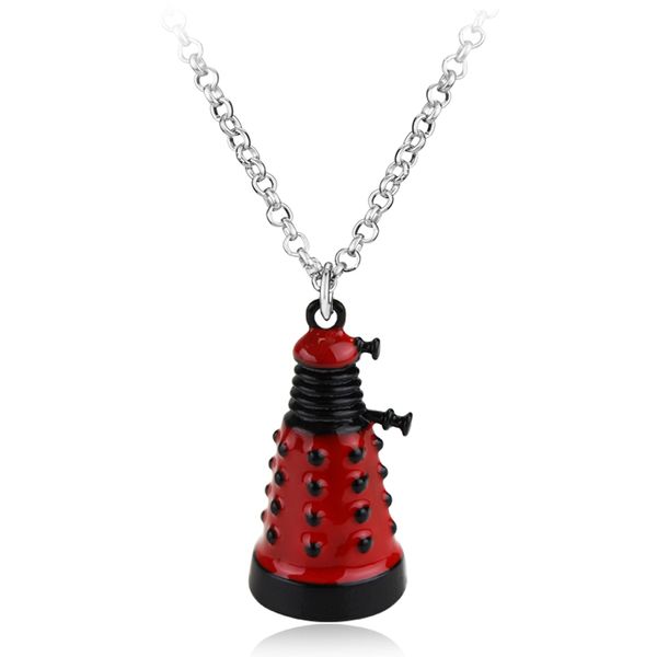 movie mysterious dr who dalek necklace fashion retro alien robot villain blue red 2 color pendant jewelry for men & women, Silver
movie mysterious dr who dalek necklace fashion retro alien robot villain blue red 2 color pendant jewelry for men & women, Silver