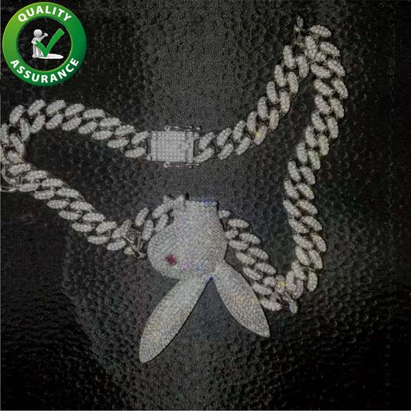 iced out pendant hip hop bling chains jewelry men diamond pendants rabbit charms luxury designer necklace miami cuban link hiphop rapper boy, Silver
iced out pendant hip hop bling chains jewelry men diamond pendants rabbit charms luxury designer necklace miami cuban link hiphop rapper boy, Silver