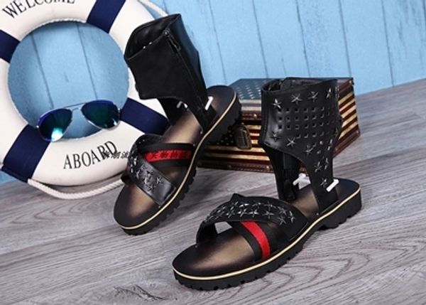 white summer black and casual sandals fashion high leather leather open-toed roman cool-soled suede thick-soled men's sandals
white summer black and casual sandals fashion high leather leather open-toed roman cool-soled suede thick-soled men's sandals