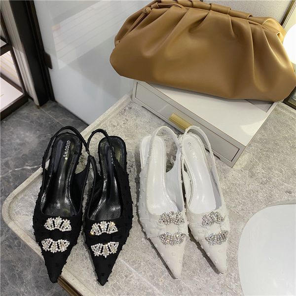 soaring2020 summer ins fashion pointed rhinestone cat shoes rear empty thin middle low heel sandals, Black
soaring2020 summer ins fashion pointed rhinestone cat shoes rear empty thin middle low heel sandals, Black