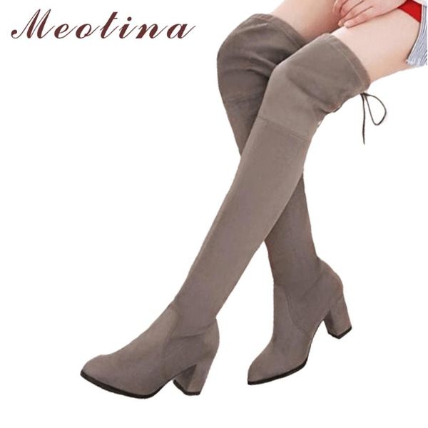 meotina winter thigh high boots 2020 over the knee boots square high heels lace up long shoes black gray size 34-43
meotina winter thigh high boots 2020 over the knee boots square high heels lace up long shoes black gray size 34-43