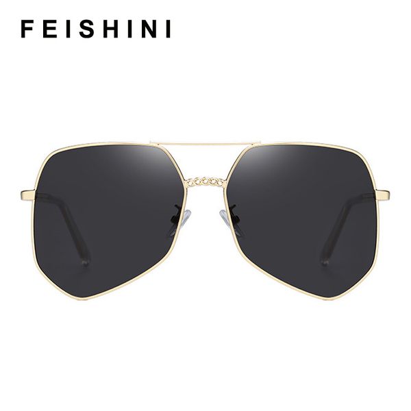 feishini metal chain frame designer pilot sunglasses for men fashion hip hop sun glasses women stylish shades, White;black
feishini metal chain frame designer pilot sunglasses for men fashion hip hop sun glasses women stylish shades, White;black