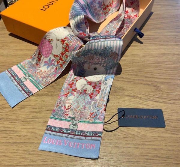 fashionable hair band for men and women scarf brand scarf silk bow ribbon fashion bag handle binding, Blue;gray
fashionable hair band for men and women scarf brand scarf silk bow ribbon fashion bag handle binding, Blue;gray