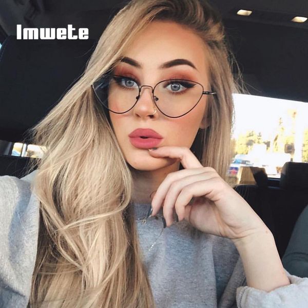 fashion sunglasses frames imwete cat eye women's glasse vintage metal men's spectacle frame retro big optical eyewear, Black
fashion sunglasses frames imwete cat eye women's glasse vintage metal men's spectacle frame retro big optical eyewear, Black