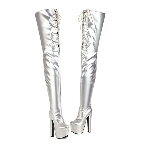 boots large size 43 thigh high women platform shoes patent leather over the knee winter woman pumps, Black
boots large size 43 thigh high women platform shoes patent leather over the knee winter woman pumps, Black