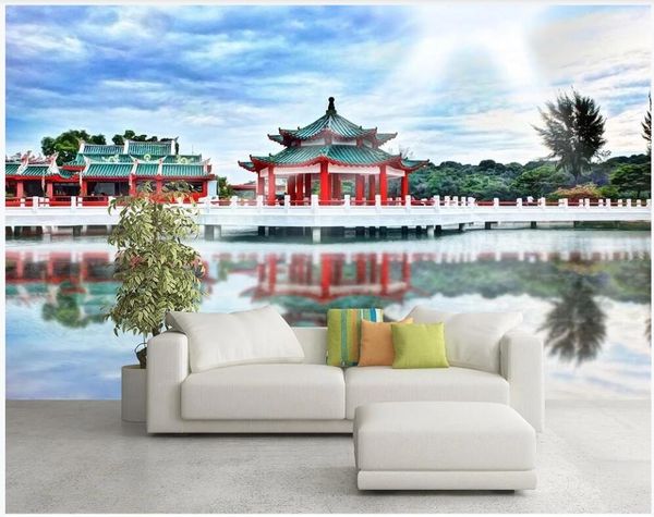3d wallpaper custom photo mural on the wall Fresh Water City Pavilion Lotus Pond background home decor photo wallpaper in the living room
3d wallpaper custom photo mural on the wall Fresh Water City Pavilion Lotus Pond background home decor photo wallpaper in the living room