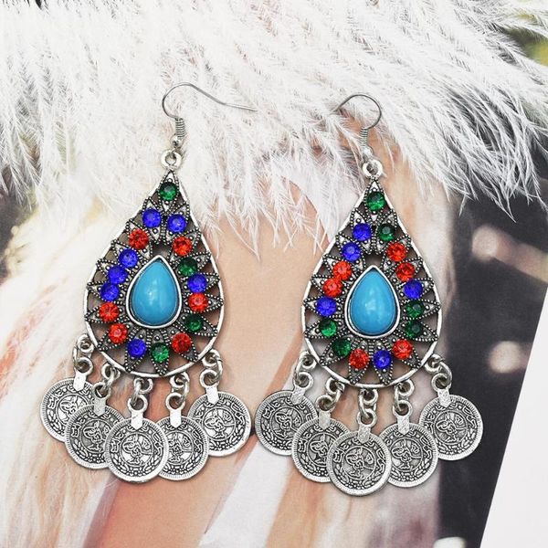 Vintage Boho Jhumka Coin Tassel Oxidized Drop Dangle Earrings Colorful Rhinestone Gypsy Tribal Jewelry For Women Wedding
Vintage Boho Jhumka Coin Tassel Oxidized Drop Dangle Earrings Colorful Rhinestone Gypsy Tribal Jewelry For Women Wedding