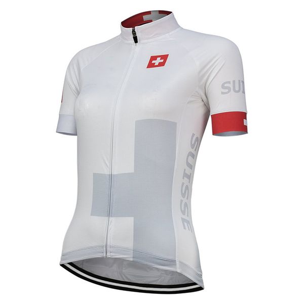 switzerland 2020 team cycling jersey women bike road mountain race white cycling clothing summer breathable quick dry, Black;red
switzerland 2020 team cycling jersey women bike road mountain race white cycling clothing summer breathable quick dry, Black;red