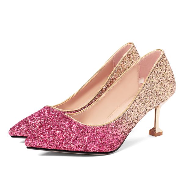 wedding shoes zapatos de mujer pointed toe sequined cloth women high heels red bottom high heels, Black
wedding shoes zapatos de mujer pointed toe sequined cloth women high heels red bottom high heels, Black