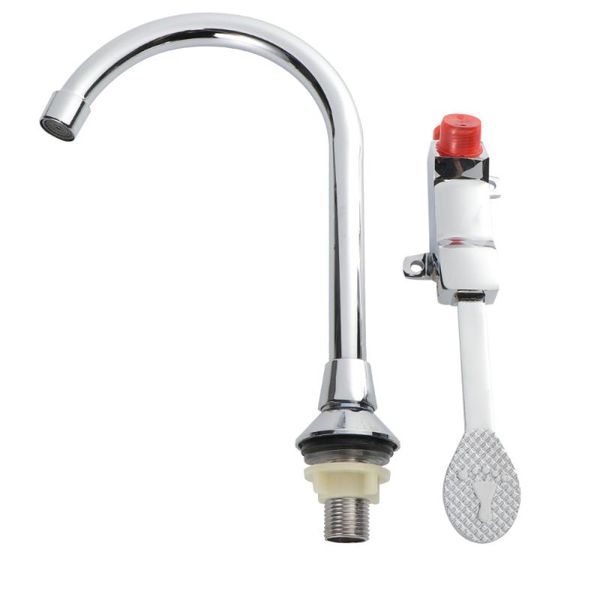 bathroom sink faucets 1 set of foot basin faucet public stand rotary cold (silver)
bathroom sink faucets 1 set of foot basin faucet public stand rotary cold (silver)