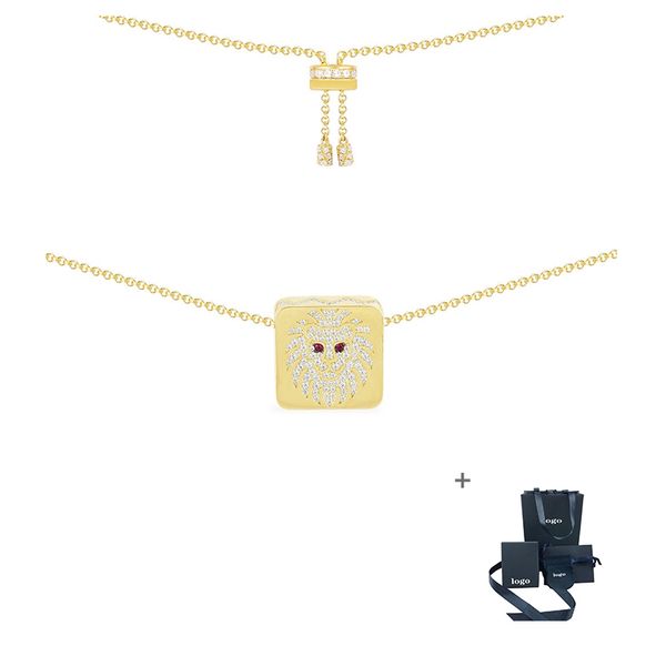 2020 fashion new lion square adjustable necklace men and women party luxury accessories jewelry romantic gifts, Silver
2020 fashion new lion square adjustable necklace men and women party luxury accessories jewelry romantic gifts, Silver