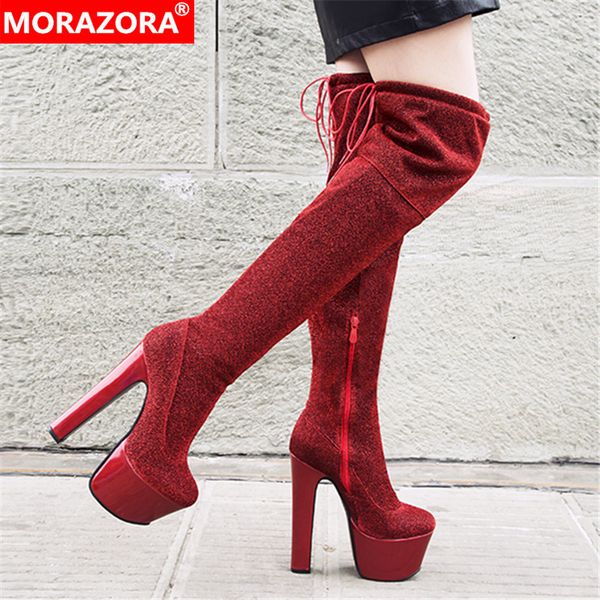 morazora 2020 big size 33-46 fashion over the knee boots extreme high heels ladies shoes winter platform women boots, Black
morazora 2020 big size 33-46 fashion over the knee boots extreme high heels ladies shoes winter platform women boots, Black