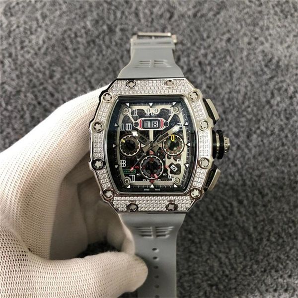 designer luxury men watches quality design automatic diamond watch for men iced out watch waterproof rubber wristwatch, Slivery;brown
designer luxury men watches quality design automatic diamond watch for men iced out watch waterproof rubber wristwatch, Slivery;brown