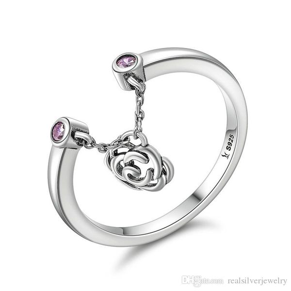 New Design Authentic 925 Sterling Silver Flower Rose Story Rose Dangle Ring Women Sterling Silver Jewelry Gift SCR148
New Design Authentic 925 Sterling Silver Flower Rose Story Rose Dangle Ring Women Sterling Silver Jewelry Gift SCR148
