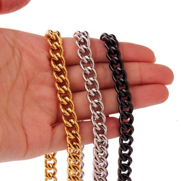 chains tisnium cuban curb men's link chain necklace 9mm stainless steel bracelet hip-hop boys jewelry gift wholesale, Silver
chains tisnium cuban curb men's link chain necklace 9mm stainless steel bracelet hip-hop boys jewelry gift wholesale, Silver
