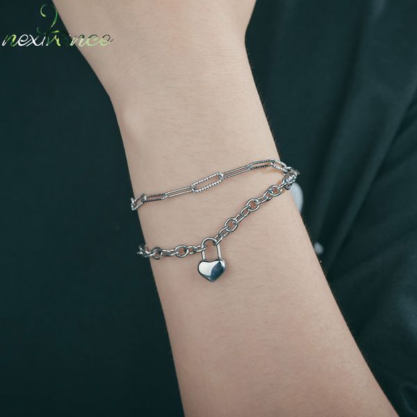 nextvance fashion heart lock bracelet double layer adjust retro chain bracelets for women husband jewelry valentine's day gift, Golden;silver
nextvance fashion heart lock bracelet double layer adjust retro chain bracelets for women husband jewelry valentine's day gift, Golden;silver