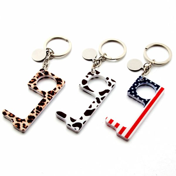 1pcs no-touch door opener keychain pu leather bracelet antimicrobial safe door handle acrylic keyring portable elevator tool, Silver
1pcs no-touch door opener keychain pu leather bracelet antimicrobial safe door handle acrylic keyring portable elevator tool, Silver