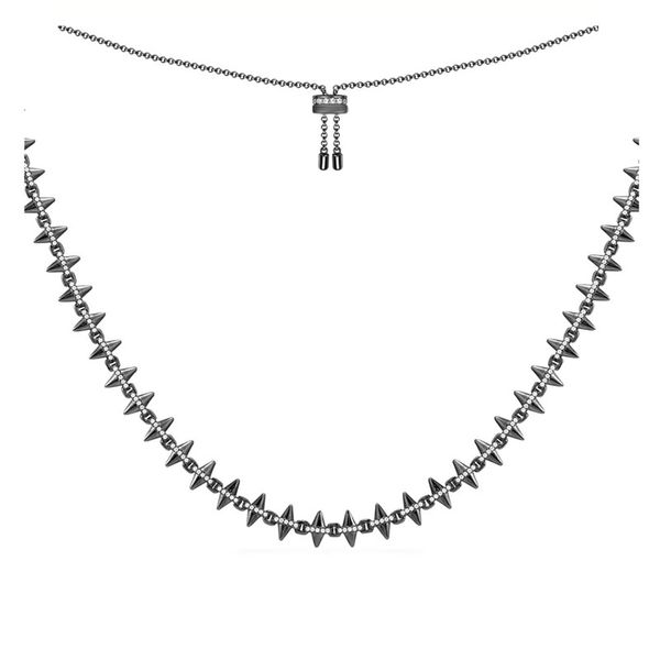 baoyoc fashion puck rock s925 sterling silver black grey spike rivet adjustable necklace micro cubic zirconia women fine jewelry
baoyoc fashion puck rock s925 sterling silver black grey spike rivet adjustable necklace micro cubic zirconia women fine jewelry