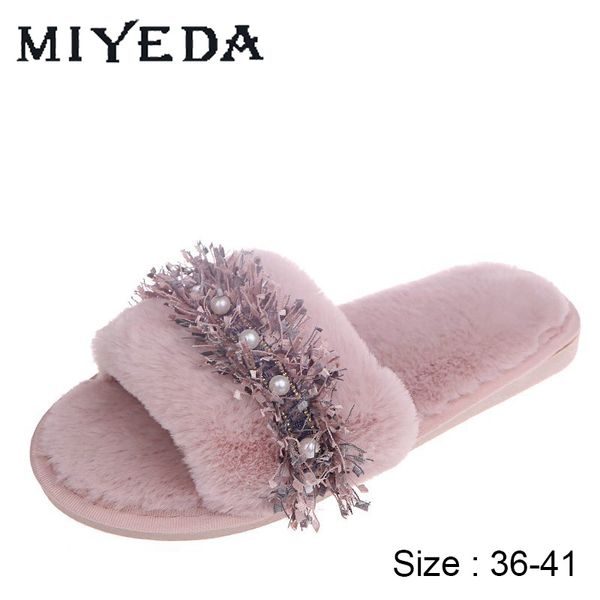 furry slippers pearl ladies open-toed cotton slippers non-slip sole sip-on for spring and autumn plush, Black
furry slippers pearl ladies open-toed cotton slippers non-slip sole sip-on for spring and autumn plush, Black