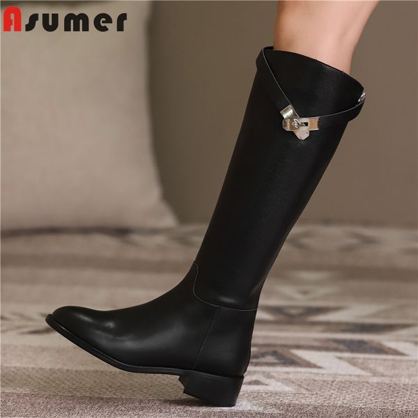 asumer plus size 34-43 brand genuine leather boots women bukcle black knee high boots zip motorcycle winter female shoes
asumer plus size 34-43 brand genuine leather boots women bukcle black knee high boots zip motorcycle winter female shoes