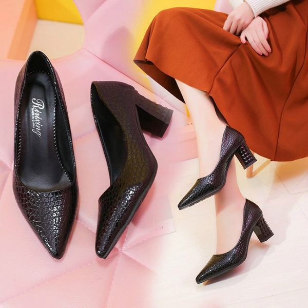 dress shoes solid fashion women pumps wedding pu casual 6cm high heels pointed toe office career shallow female four seasons, Black
dress shoes solid fashion women pumps wedding pu casual 6cm high heels pointed toe office career shallow female four seasons, Black
