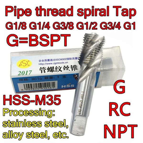 g1/8 g1/4 g3/8 g1/2 g3/4 g1 rc1/8 rc1/4 rc3/8 rc1/2 rc3/4 npt1/8 npt1/4 npt3/8 npt1/2 npt3/4 hss-m35 pipe thread spiral tap
g1/8 g1/4 g3/8 g1/2 g3/4 g1 rc1/8 rc1/4 rc3/8 rc1/2 rc3/4 npt1/8 npt1/4 npt3/8 npt1/2 npt3/4 hss-m35 pipe thread spiral tap
